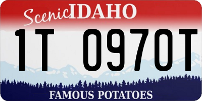 ID license plate 1T0970T