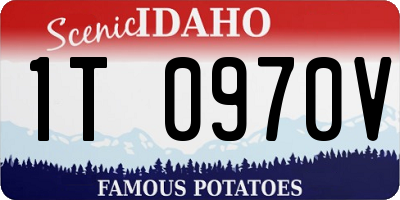 ID license plate 1T0970V