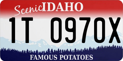 ID license plate 1T0970X