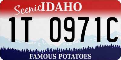 ID license plate 1T0971C
