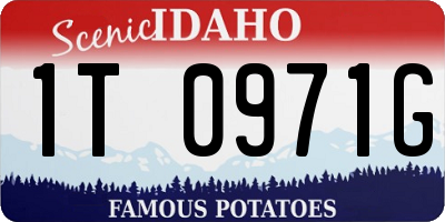 ID license plate 1T0971G