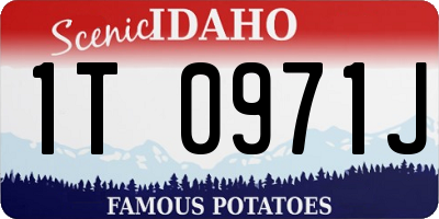 ID license plate 1T0971J