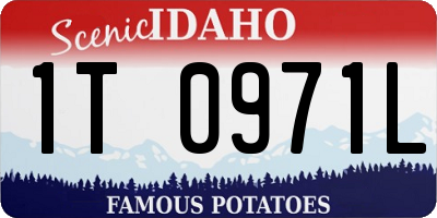 ID license plate 1T0971L
