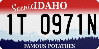 ID license plate 1T0971N