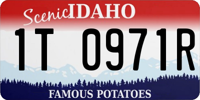 ID license plate 1T0971R