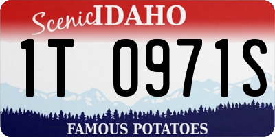 ID license plate 1T0971S