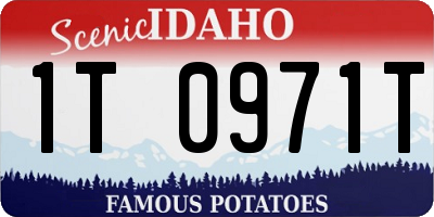 ID license plate 1T0971T