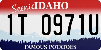 ID license plate 1T0971U