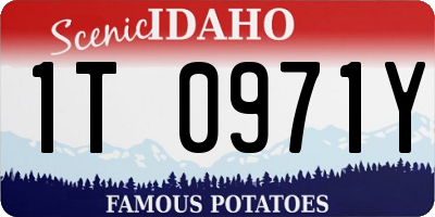 ID license plate 1T0971Y