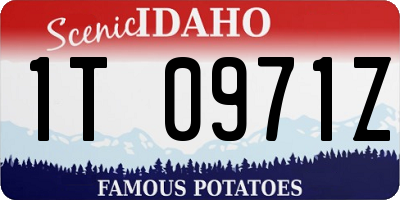 ID license plate 1T0971Z