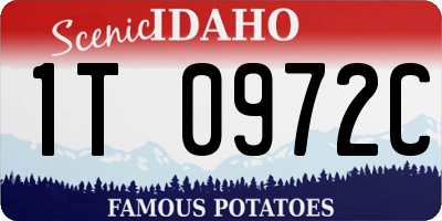 ID license plate 1T0972C