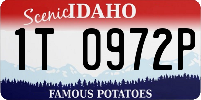 ID license plate 1T0972P