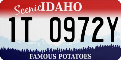 ID license plate 1T0972Y