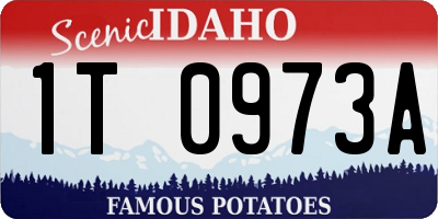 ID license plate 1T0973A