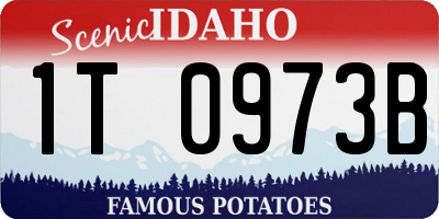 ID license plate 1T0973B