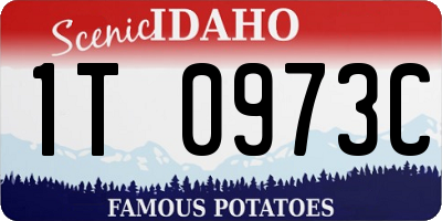 ID license plate 1T0973C