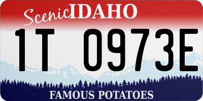 ID license plate 1T0973E