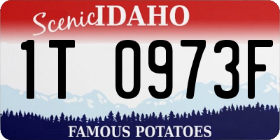 ID license plate 1T0973F