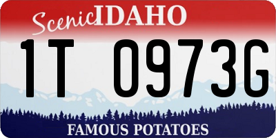 ID license plate 1T0973G