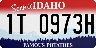 ID license plate 1T0973H