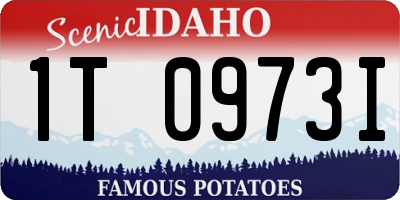 ID license plate 1T0973I