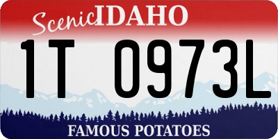 ID license plate 1T0973L