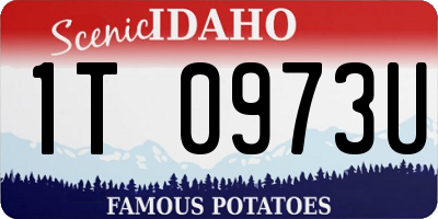 ID license plate 1T0973U