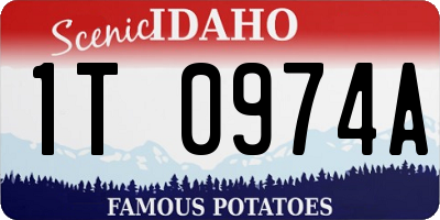 ID license plate 1T0974A