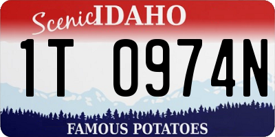 ID license plate 1T0974N