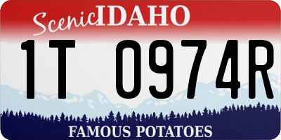 ID license plate 1T0974R