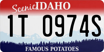 ID license plate 1T0974S