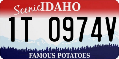 ID license plate 1T0974V