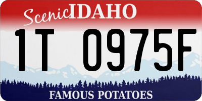ID license plate 1T0975F