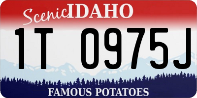 ID license plate 1T0975J