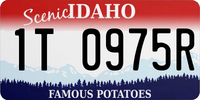 ID license plate 1T0975R