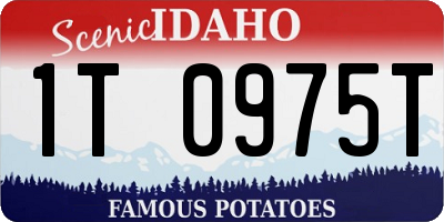 ID license plate 1T0975T