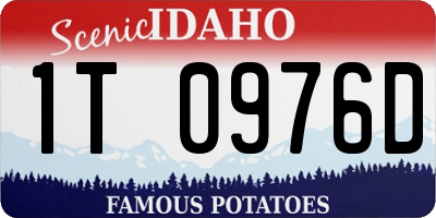 ID license plate 1T0976D