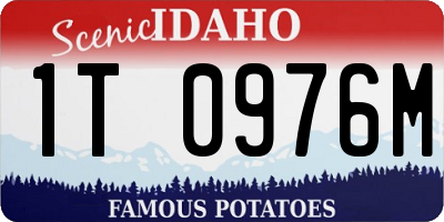 ID license plate 1T0976M