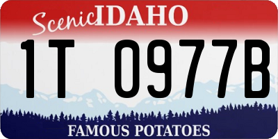 ID license plate 1T0977B