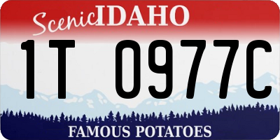 ID license plate 1T0977C