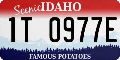 ID license plate 1T0977E
