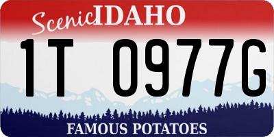 ID license plate 1T0977G