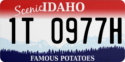 ID license plate 1T0977H
