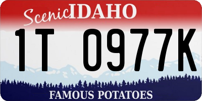 ID license plate 1T0977K