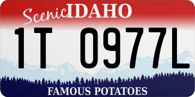 ID license plate 1T0977L