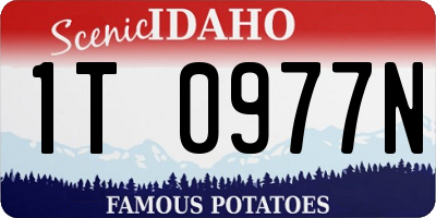 ID license plate 1T0977N