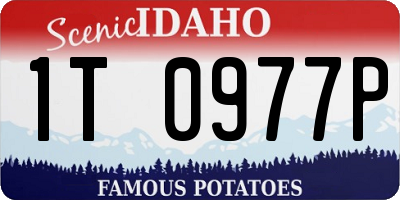 ID license plate 1T0977P
