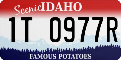 ID license plate 1T0977R