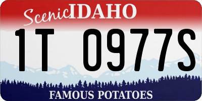 ID license plate 1T0977S