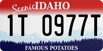 ID license plate 1T0977T